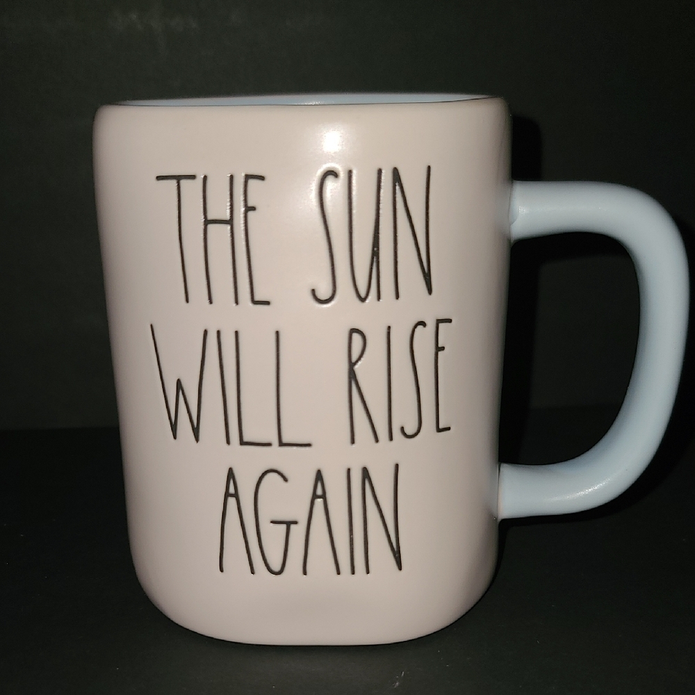 Modern White and Blue Ceramic Dining Mugs